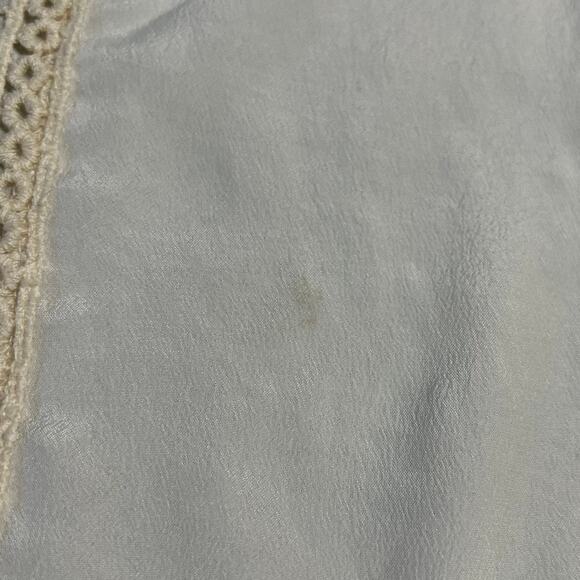 Kosmika Crewneck Crochet Trim Blouse Size Small NEW Semi Sheer Boho Cottagecore - Picture 9 of 12